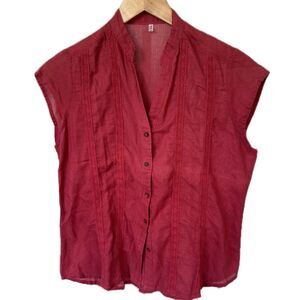 Unbranded Women's 100% Cotton Button Down Nehru Mandarin Collar Shirt M